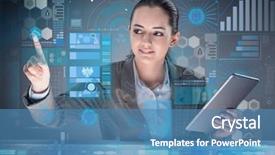  Presentation with sharing - Slide set with prediction - futuristic media sharing concept background and a teal colored foreground