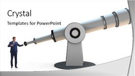  Presentation with financial planning - Beautiful PPT theme featuring predictive intelligence - businessman in financial planning business backdrop and a white colored foreground