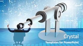  Presentation with financial planning - PPT theme having predictive intelligence - businessman in financial planning business background and a teal colored foreground