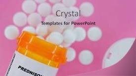  Presentation with spilling - Presentation theme enhanced with prednisone-rx-medicine-pills background and a coral colored foreground