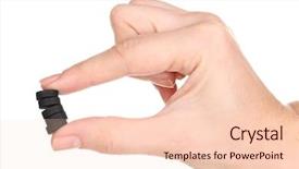  Presentation with carbon - Theme featuring preformance - activated carbon in hand isolated background and a lemonade colored foreground