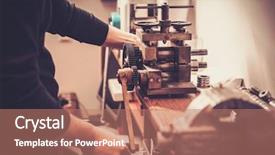  Presentation with metal - Amazing slide deck having preformance - goldsmith crafting precious metal backdrop and a coral colored foreground