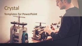  Presentation with precious alloy - Colorful presentation theme enhanced with preformance - goldsmith crafting precious metal backdrop and a lemonade colored foreground