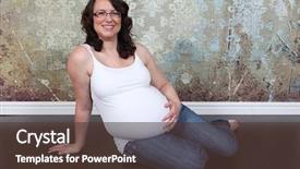  Presentation with pregnant woman - Amazing presentation theme having pregant - beautiful pregnant woman 8 months backdrop and a tawny brown colored foreground
