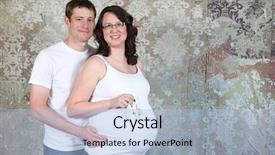  Presentation with maternity - Audience pleasing presentation theme consisting of pregant - maternity photos of a woman backdrop and a light blue colored foreground