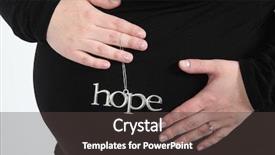  Presentation with pregnant woman in hospital - Presentation theme featuring pregant - pregnant woman at 8 months background and a dark gray colored foreground