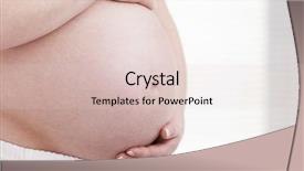  Presentation with being a single woman - Amazing theme having pregant woman holding his belly backdrop and a lemonade colored foreground