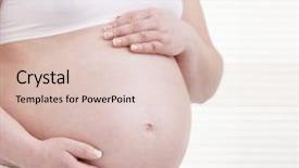  Presentation with being a single woman - Audience pleasing PPT layouts consisting of pregant woman holding his belly backdrop and a lemonade colored foreground