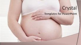  Presentation with being a single woman - Cool new theme with pregant woman holding his belly backdrop and a lemonade colored foreground