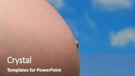  Presentation with dubai skyline on blue sky - Colorful presentation theme enhanced with pregant woman on blue sky backdrop and a tawny brown colored foreground