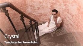  Presentation with antique - Audience pleasing presentation theme consisting of pregency - beautiful young woman in authentic backdrop and a tawny brown colored foreground