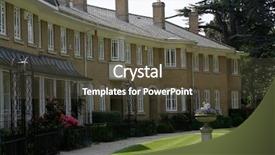  Presentation with ordinary people in england - Slide deck having pregency - regency period style home background and a tawny brown colored foreground