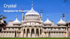  Presentation with royal - Beautiful presentation design featuring pregency - royal pavilion brighton pavilion former backdrop and a cobalt blue colored foreground
