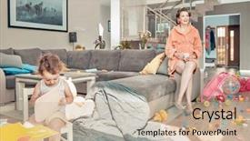  Presentation with pregnant mother - Slide set consisting of pregnacy - young pregnant mother and her background and a  colored foreground