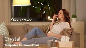  Presentation with pregnant woman - Colorful PPT layouts enhanced with pregnancy-and-people-concept-sick backdrop and a coral colored foreground