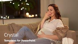  Presentation with pregnant woman - Cool new presentation design with pregnancy-and-people-concept-sick backdrop and a coral colored foreground