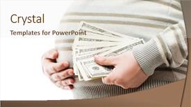  Presentation with pregnant woman - Slide set enhanced with family carpentry woodwork and people concept - happy father and little son with drill working at workshop background and a violet colored foreground