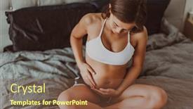  Presentation with woman body - Presentation theme enhanced with pregnancy-belly-stretch-marks background and a tawny brown colored foreground
