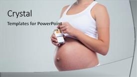  Presentation with cancer - PPT layouts having pregnancy cancer - closeup portrait of a pregnant background and a light gray colored foreground