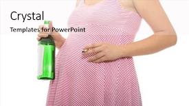  Presentation with pregnant - Slides featuring pregnancy cancer - pregnant woman with alcohol background and a sky blue colored foreground