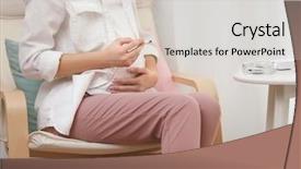  Presentation with pregnant woman - Slide deck enhanced with pregnancy cancer - smoking pregnant woman sitting background and a lemonade colored foreground