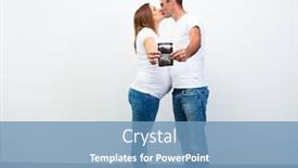  Presentation with baby ultrasound - Presentation design featuring pregnancy-happy-family-expecting-baby background and a teal colored foreground