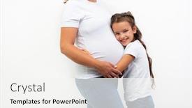  Presentation with pregnant mom - Slide set having pregnancy-happy-family-expecting-baby background and a white colored foreground