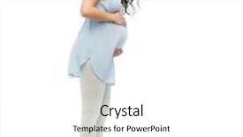  Presentation with weight - Beautiful slide deck featuring happy pregnant woman measuring weight backdrop and a white colored foreground