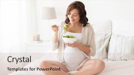  Presentation with healthy people - Cool new slide set with people concept - happy pregnant backdrop and a soft green colored foreground