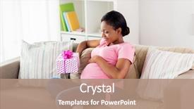  Presentation with african people boxing - Beautiful presentation theme featuring pregnancy holidays and people concept backdrop and a coral colored foreground