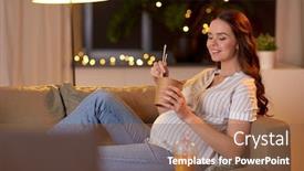  Presentation with chopsticks - Colorful theme enhanced with pregnancy-leisure-and-people-concept backdrop and a tawny brown colored foreground