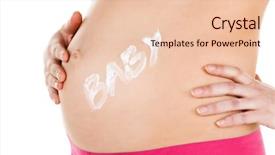  Presentation with maternal health - Presentation design with pregnancy maternity and health concept background and a lemonade colored foreground