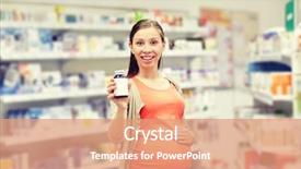  Presentation with medicine pregnant woman - PPT theme with pregnancy medicine pharmaceutics health care and people concept - happy pregnant woman showing medication jar at pharmacy background and a coral colored foreground