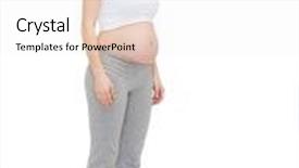  Presentation with motherhood - Beautiful PPT theme featuring pregnancy motherhood and happiness concept backdrop and a sky blue colored foreground