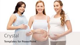  Presentation with motherhood - Slide set featuring pregnancy-motherhood-and-people-concept background and a soft green colored foreground