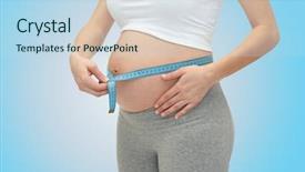  Presentation with motherhood - Slide set featuring pregnancy-motherhood-control-people background and a sky blue colored foreground