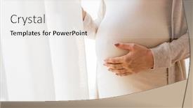  Presentation with motherhood - Amazing slide set having close up of pregnant woman backdrop and a white colored foreground