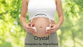  Presentation with green development - Slide set consisting of pregnancy music and prenatal development background and a mint green colored foreground