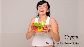  Presentation with healthy food - Presentation having spring flowers bouquet of marguerites roses lilys macro note shallow depth of field background and a gray colored foreground