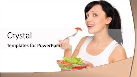  Presentation with pregnant woman - Presentation design enhanced with pregnancy nutrition - young pregnant woman chooses background and a white colored foreground