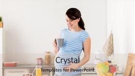  Presentation with healthy people - Cool new slides with pregnancy people and healthy eating backdrop and a soft green colored foreground