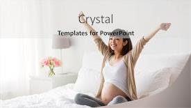  Presentation with maternity - Slide set having pregnancy people and maternity concept background and a light gray colored foreground