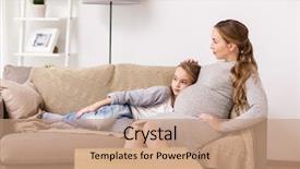  Presentation with pregnant woman - Cool new theme with pregnancy people and family concept backdrop and a coral colored foreground