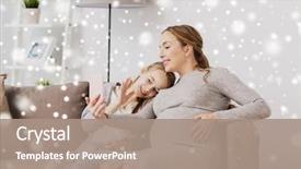  Presentation with pregnant woman - Slides having pregnancy people and family concept background and a coral colored foreground