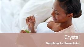  Presentation with african people - Theme having pregnancy people and rest concept background and a coral colored foreground