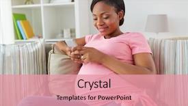  Presentation with black technology - Beautiful slides featuring pregnancy people and technology concept backdrop and a coral colored foreground