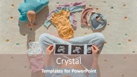  Presentation with baby ultrasound - Presentation with pregnancy-photo-pregnant-woman-looking background and a coral colored foreground