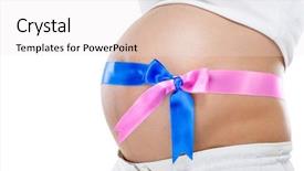  Presentation with blue ribbon - PPT layouts having rock on the pacific coast background and a lemonade colored foreground