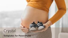  Presentation with pregnant mom - Presentation consisting of pregnancy-pregnant-woman-expecting-baby background and a coral colored foreground