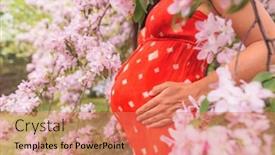  Presentation with living life - Theme featuring pregnancy-pregnant-woman-portrait background and a  colored foreground